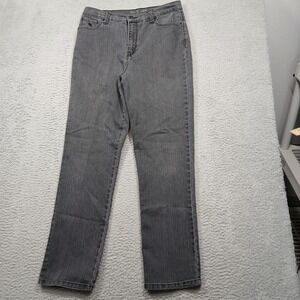 Gloria Vanderbilt Jeans Womens 10 Gray Embellished Back Pockets Stretch Denim